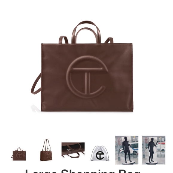 Telfar Large Chocolate Shopping Bag - Picture 3 of 4